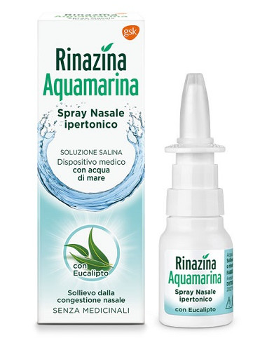 Rinazina Aquamarina Spray Nasale Ipertonico Con Eucalipto 20ml