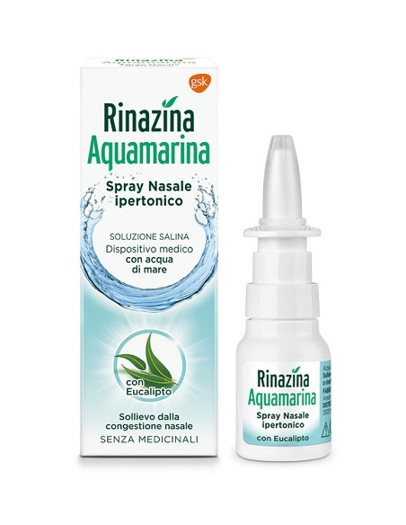 Rinazina Aquamarina Spray Nasale Ipertonico Con Eucalipto 20ml