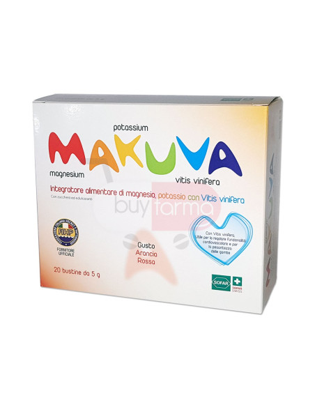 Makuva - Magnesio e Potassio con Vitis Vinifera da 20 Bustine