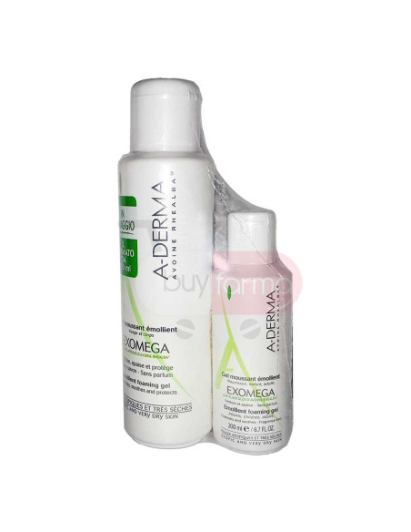 A-Derma Exomega - Gel Detergente Emolliente da 500ml + 200ml