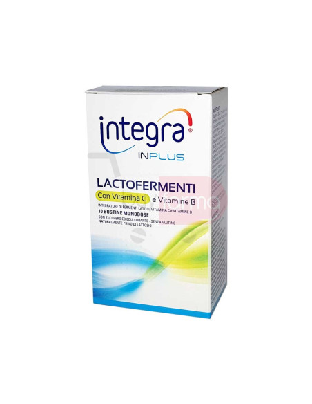 Integra Inplus - 10 Bustine Lactofermenti con Vitamina C e B