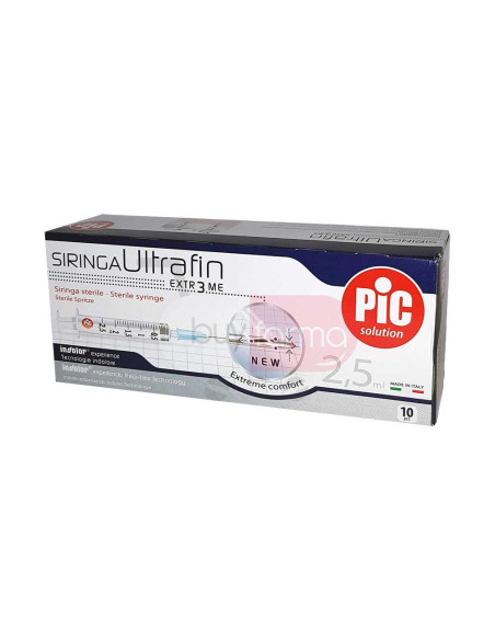 Pic Solution - Siringa Ultrafin Extreme 10 Siringhe da 2,5ml