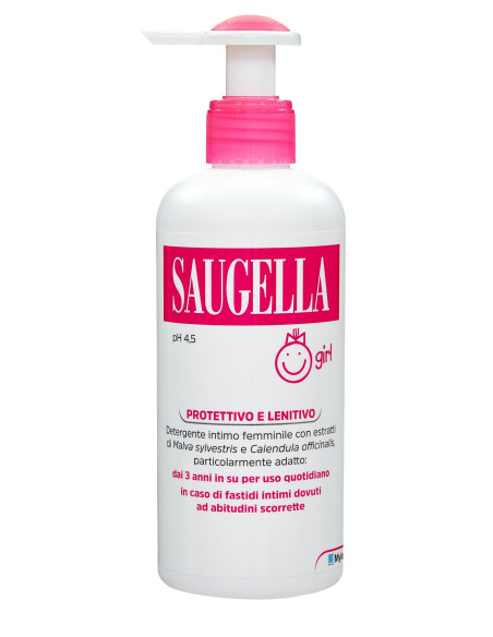 Saugella Girl - Detergente per l'Igiene Intima pH 4.5 da 200ml