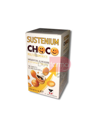 Sustenium Choco - Integratore Multivitaminico al Cioccolato da 90 Confetti