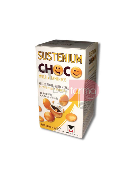 Sustenium Choco - Integratore Multivitaminico al Cioccolato da 90 Confetti