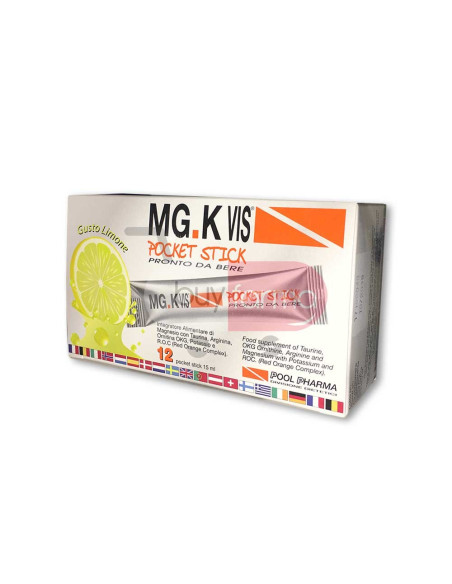 MG K Vis Pocket Stick - Integratore Gusto Limone da 12 Stick