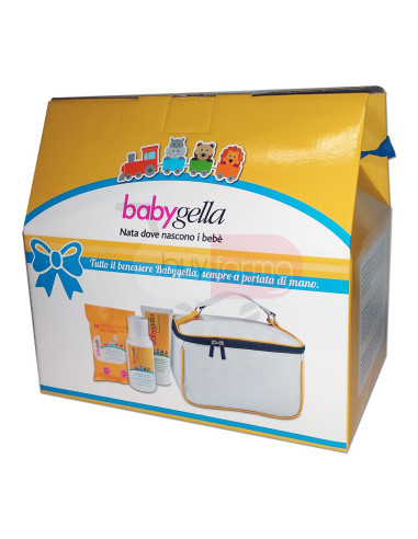 Babygella - Borsa Primi Viaggi con Salviettine + Detergente + Pasta Protettiva