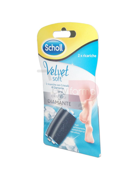 Scholl Velvet Soft - 2 Ricariche con Cristalli di Diamante