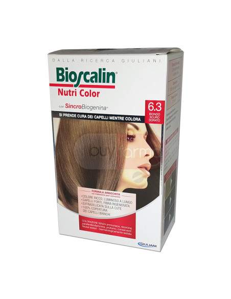 Bioscalin Nutri Color - 6.3 Biondo Scuro Dorato Colorazione con Sincrobiogenina